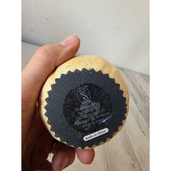 Nicole Sayre Midwest Cannon pumpkin clown Halloween jack-o'-lantern glitter figu - Picture 8 of 8